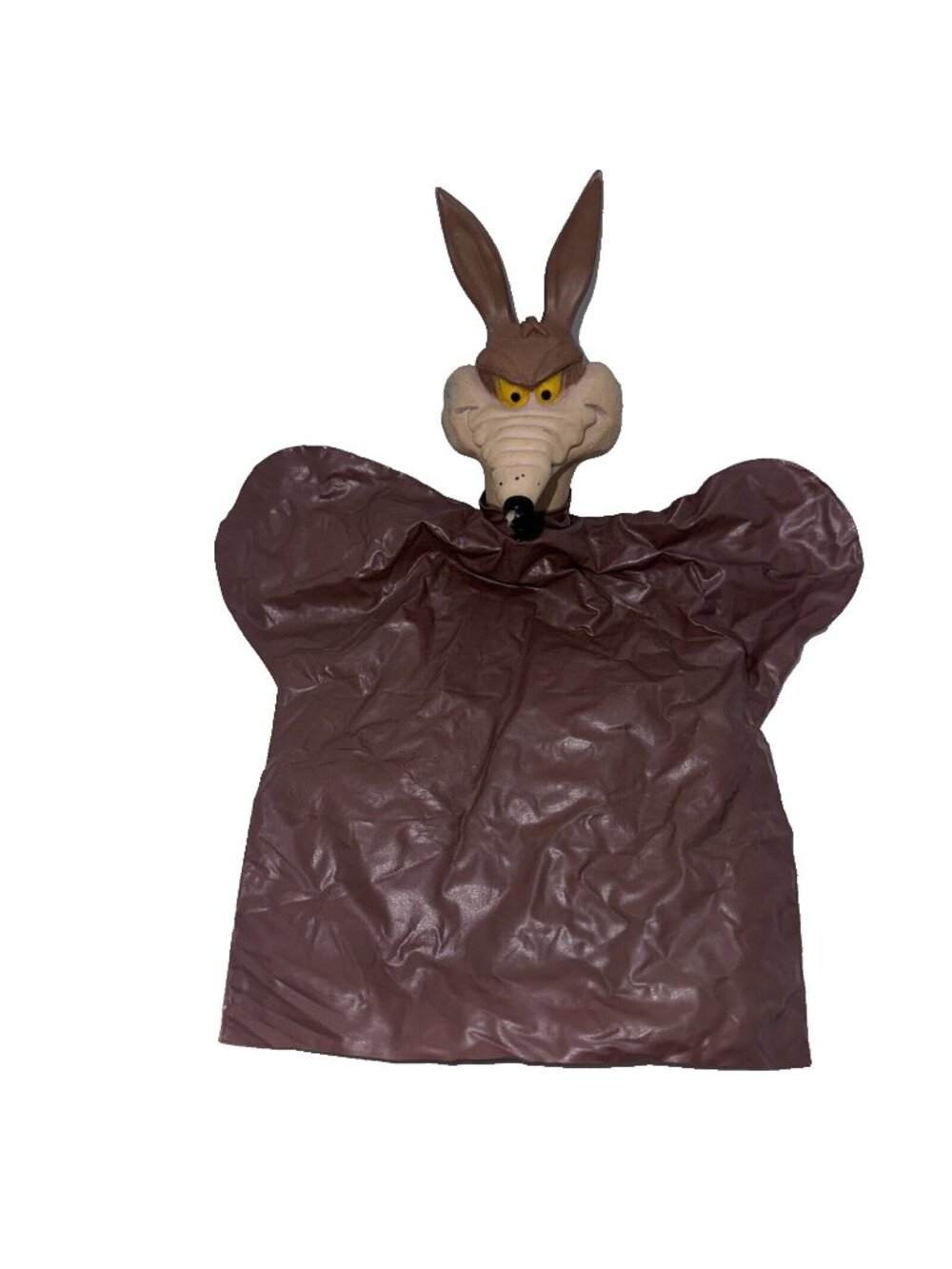 VTG Wile E Coyote Head Hand Puppet Japan PVC Looney Tunes WB 60s 70s Seven Arts